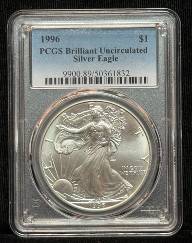 PCGS 1996 Brilliant Uncirculated American Silver Eagle One Dollar S$1  Coin -832