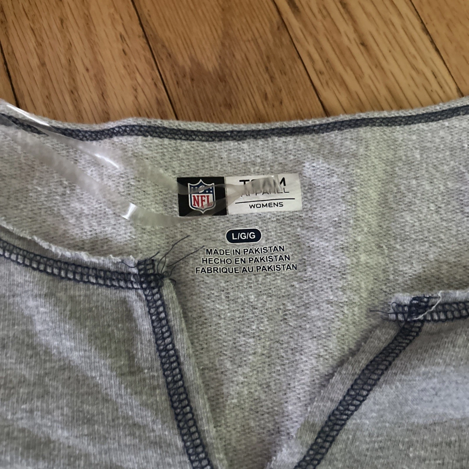 VETEMENTS NFL Team Apparel "Chicago DA BEARS" Pullover Felpa (Grigio) Donna Large