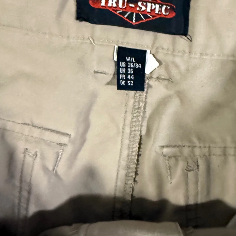 Tru Spec Mens Beige Cargo Pants Size 36x34 Utility Military Workwear Outdoor - Image 3 of 4