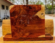 AMBOYNA BURL LUMBER Live Edge Epoxy Resin Table Top DIY Natural Slab Exotic Wood