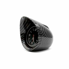 Car Interior Dashboard Clock Luminous Backlight Carbon Fiber Look Accessories