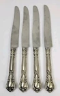 Lot of 4 Gorham Chantilly Dinner Knives Sterling Silver Handle Stainless Blade