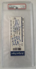 Joc Pederson Dodgers Signed  250th Team Homerun NL Record Ticket PSA