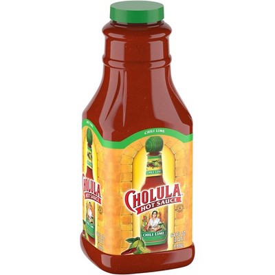 Cholula Chili Lime Hot Sauce, 64 fl oz  One 64 Fluid Ounce Bulk Container of ...