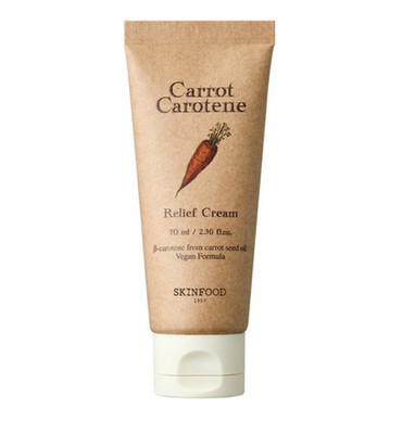 SKINFOOD Carrot Carotene Relief Cream 2.36oz / 70ml Vegan Renewal K-Beauty