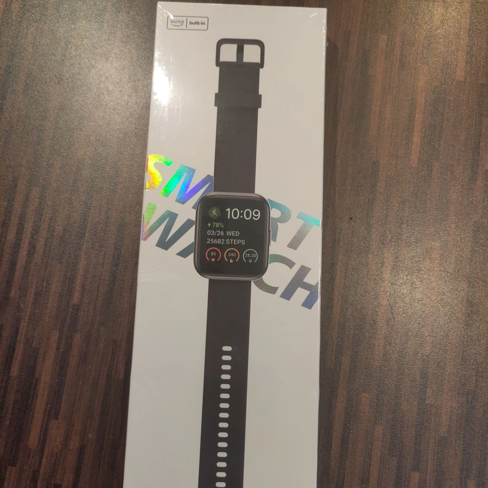 Smart Watch Black Alexa Built-in with Bluetooth Make/Answer Call Watch