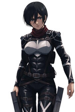 Mikasa Attack on Titan AOT Waifu Weatherproof Anime Sticker 6" Car Decal