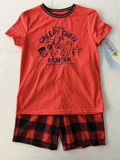 Cat  Jack boy/ girl 2pc 'Monster' Short Sleeve Crew Halloween Pajama Set M8