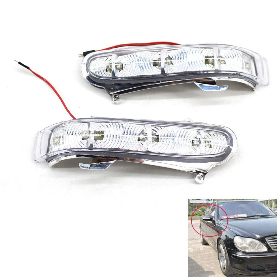 For Mercedes Benz W220 S320 S430 S500 W215 99-03 Mirror Turn Signal Light Lamp - Imagem 4 de 4