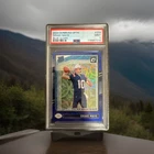 2024 Donruss - Rookie Drake Maye #379 Optic Preview Blue Scope Prizm (RC) PSA 9