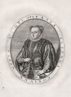 Anna Ilsung von Tratzberg Fugger Kupferstich Portrait engraving Custos 1650