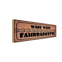 Holzschild 10X27 Cm WäRe Fahrradkette Dekoration Deko Geschenk Holz Schild