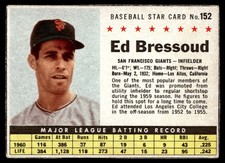 1961 Post Cereal Ed Bressoud San Francisco Giants #152