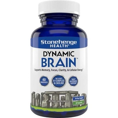 Dynamic Brain Supplement Memory Focus Clarity Support 60 Capsules B Complex