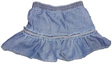 Infant Baby Girl Okie Dokie Match-Ups Medium Denim Ruffle Skirt Sizes 2T - 6X