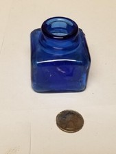 Early 1900s Cobalt Blue Ink Bottle