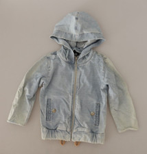 DOLCE & GABBANA Kids Sweater Light Blue Cotton Hooded Full Zip s.Tag 3 RRP $400