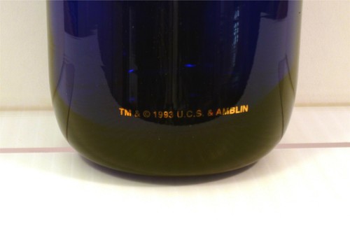 SeaQuest DSV Collectible Cobalt Blue Tall Tumbler Glass 1993 From Universal FL - Picture 3 of 5