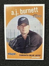 A.J. BURNETT #319 2008 Topps Heritage QTY Toronto Blue Jays  