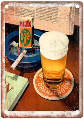 WIJGA, Jan Oranjeboom Bier, 1935 Vintage Liquor Poster Reproduction Sign E1413