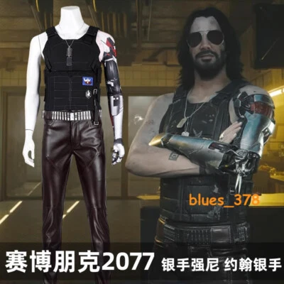 Cyberpunk 2077 Johnny Silverhand Halloween Cosplay Costume Outfits Roleplaying - Image 1 of 4