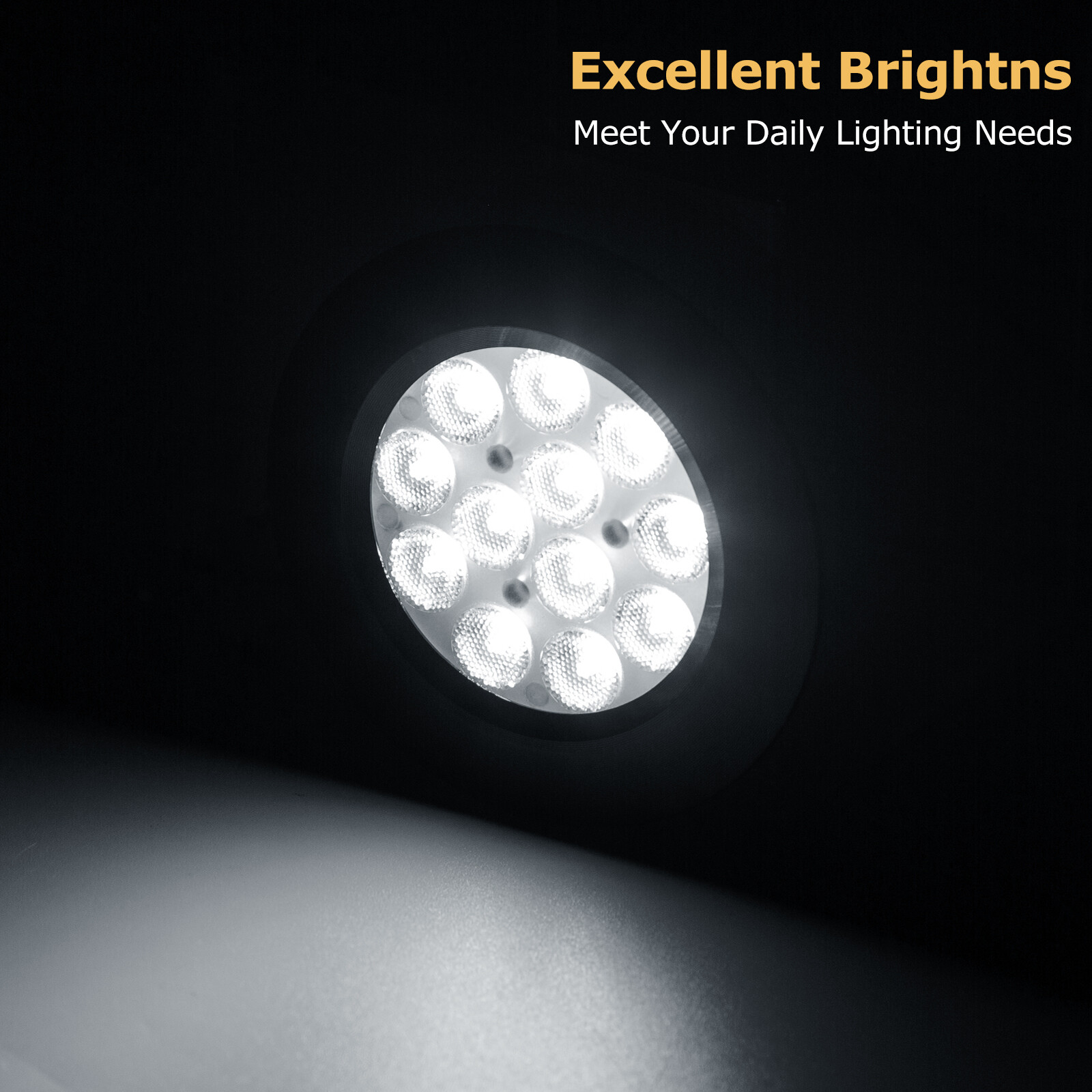 12V LED Recessed Ceiling Spot Light Caravan Motorhome Interior Black Downlights