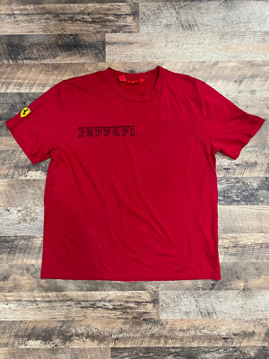FERRARI SCUDERIA T-shirt Puma Red Graphic Front Sleeve S/S Men's