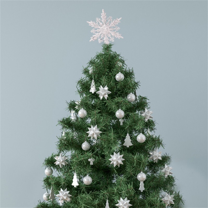 Christmas Ornament Sparkle Star Snowflake Christmas Tree Topper eBay