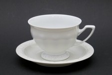 alte Kaffeetasse mit Untertasse Tasse von Rosenthal aus der Serie Maria Weiß