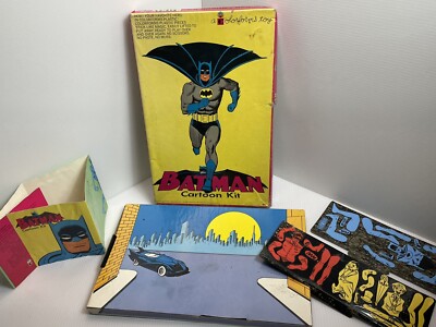 Vintage 1966 Batman Cartoon Kit Colorform Incomplete See Photos