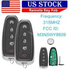2 For 2013 2014 2015 2016 2017 Ford Escape Smart Prox Remote Key Fob M3N5WY8609