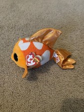 Ty Beanie Boos Sami the Fish, Orange And White