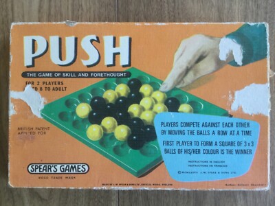 PUSH - SPEAR`S GAMES Vintage 1977? Geschicklichkeitsspiel & Voraussicht 