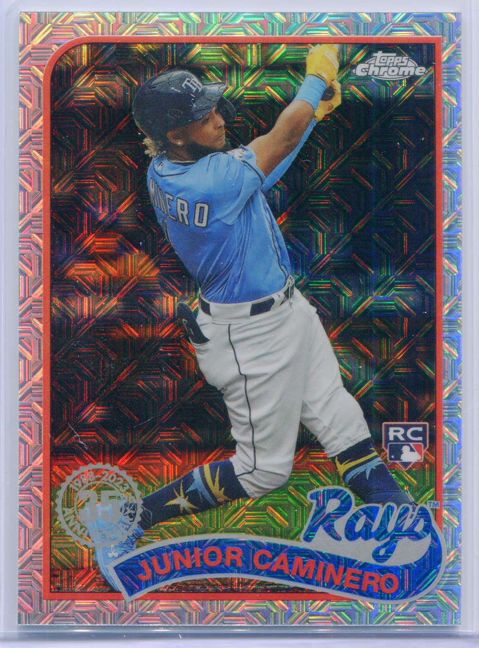 Junior Caminero Topps 2024 Rookie Silver Pack Mojo Card Tampa Bay Rays T89C-34