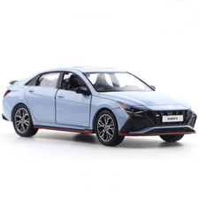 Hyundai Avante N Elantra Diecast 138 Mini Car Miniature Display Toy Blue Color
