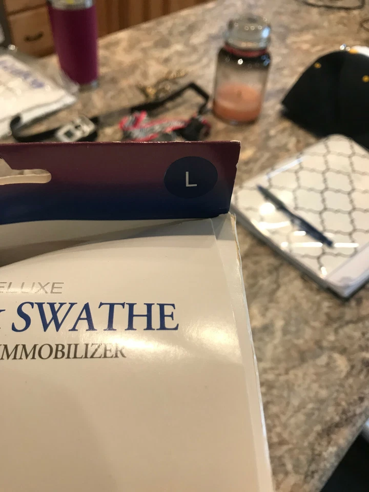 Inmovilizador de hombro Pro Lite Deluxe con eslinga y franja, azul, grande, #75565-08 191A Foto 2 de 4