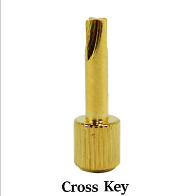 Dental Endodontics Screw Post Root Dentatus Cross Key Driver Wrench Gold Plated