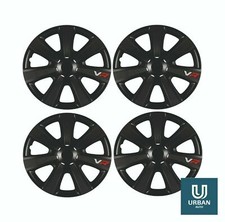 Radzierblende Abdeckung Chromia 15 Zoll passend für Fiat Qubo Schwarz Carbon 4er Set