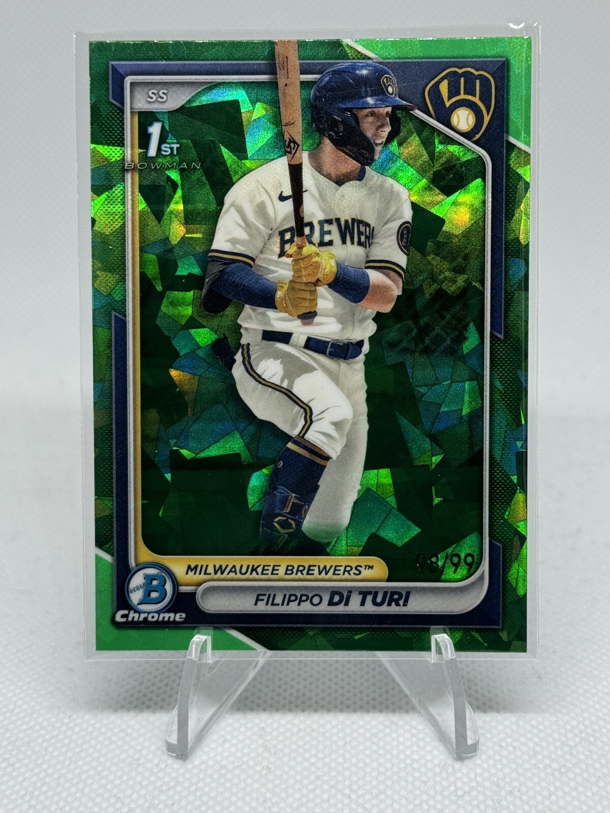 2024 Bowman Chrome Sapphire 1st Filippo Di Turi Green Sapphire /99 #BCP-101