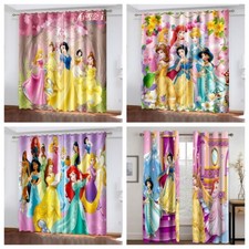 Kinder 3D Disney Prinzessin Vorhang Verdunklung Vorhang Blickdicht Vorhänge Ösen
