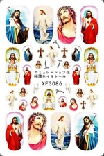 Christ Jesus Cross Love In God We Trust Art Nail Stickers XF3086