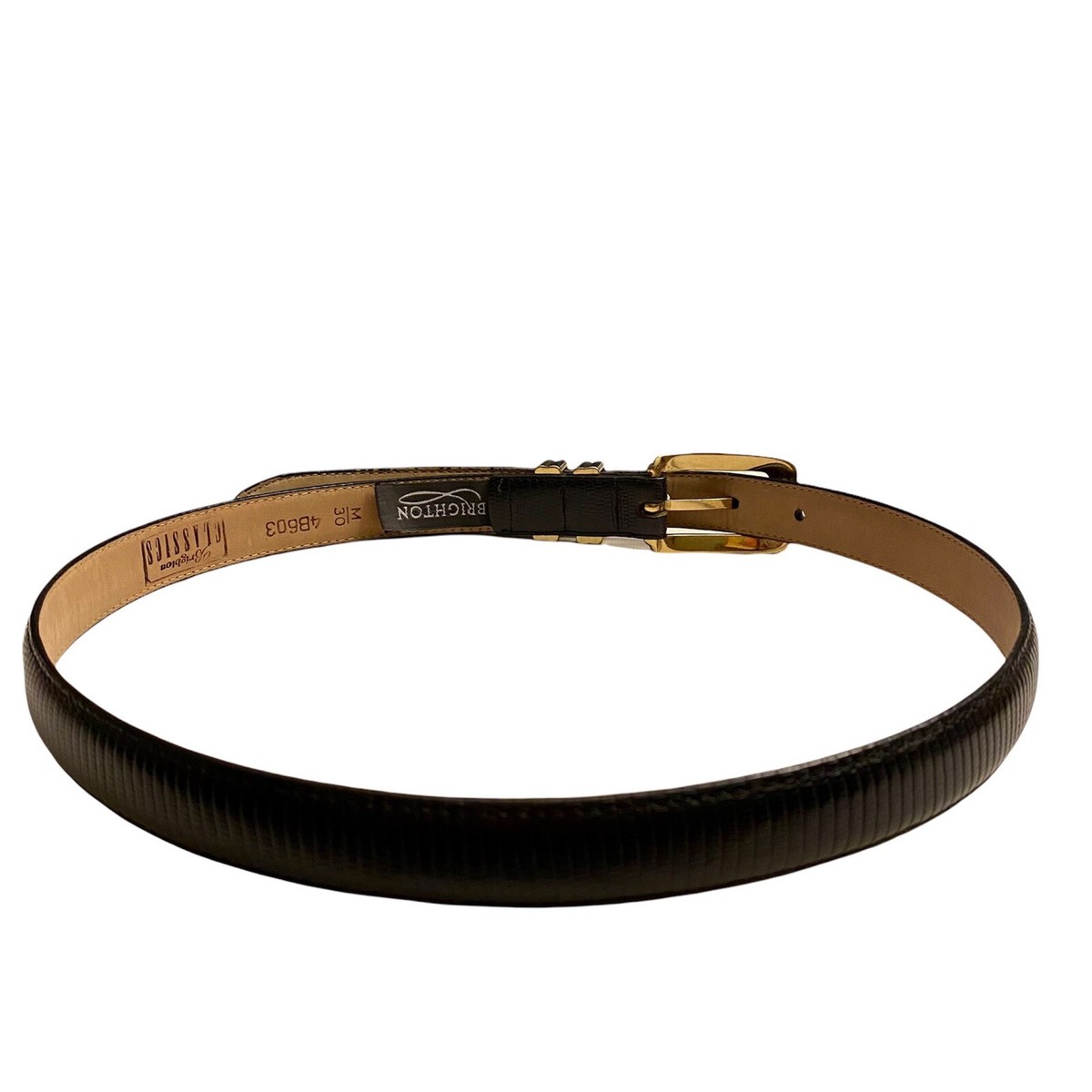Brighton Classics Belt Size M/30 4B603 Black Leather Moc 