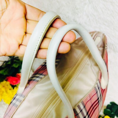 Burberry London Blue Label Handbag nova check color pink fashion