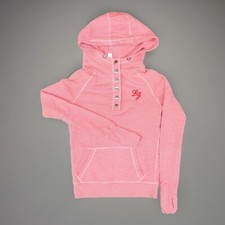 LORNA JANE ACTIVE Striped Pink Hoodie 3/4 Sweater Size XS