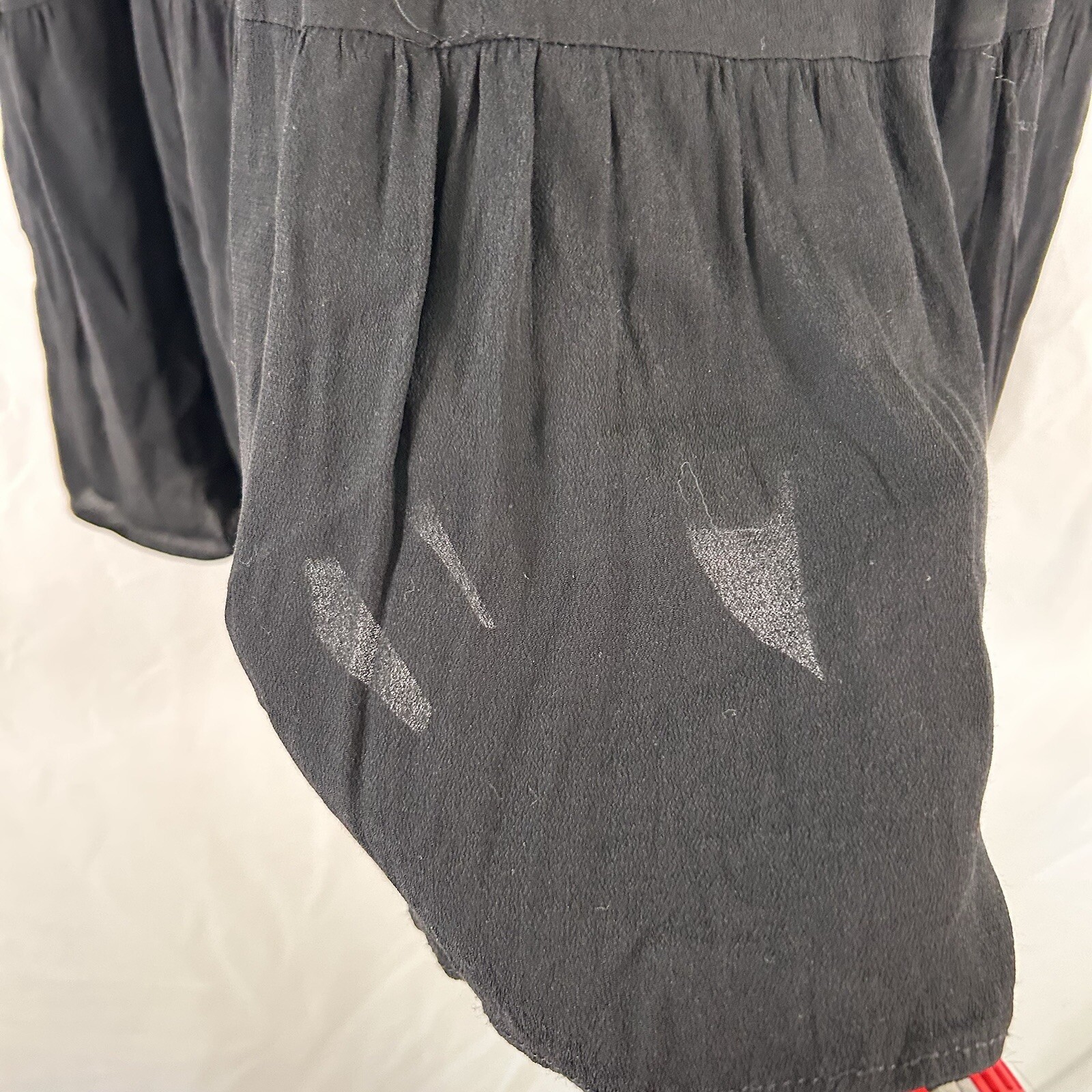 Zara Women Knee Length Dress Women's Small Black Semi-Sheer Long Sleeve Zip Back thumbnail 9