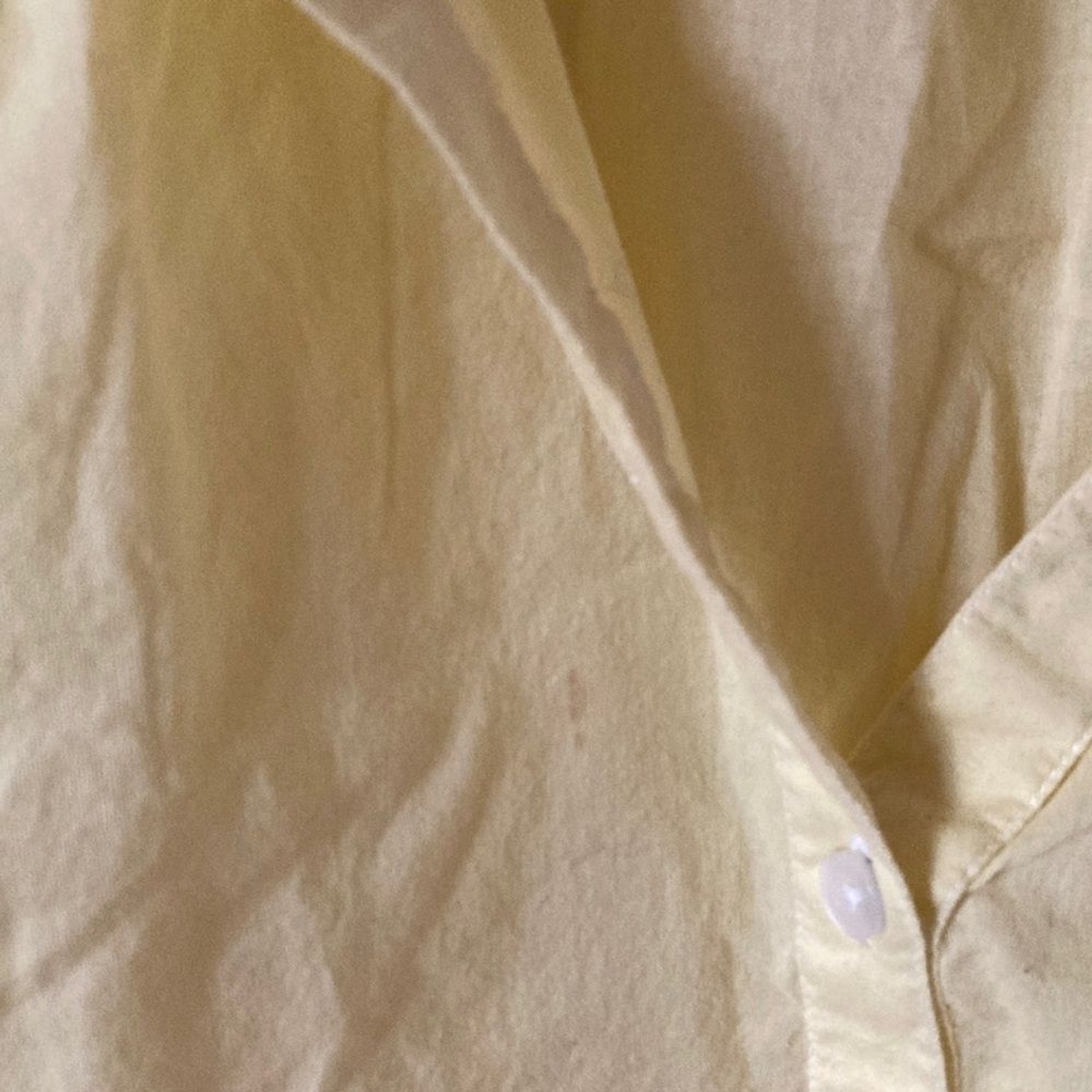 GAP Yellow Half Button Down Shirt Small Oxford Po… - image 4