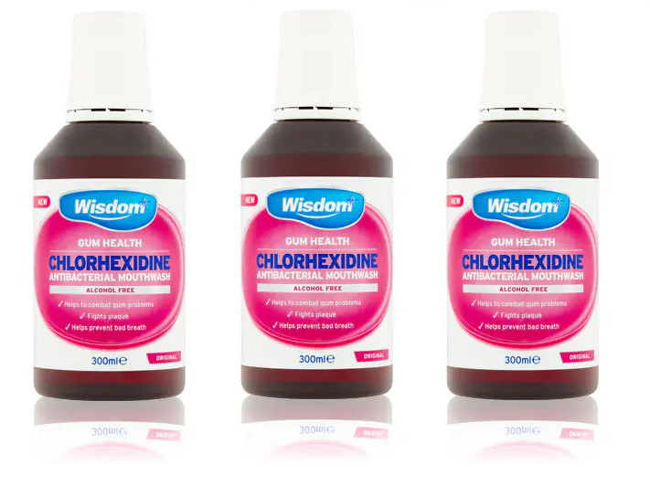 6 x Wisdom Chlorhexidine Antibacterial Mouthwash Original Alcohol Free - 300ml - Image 5