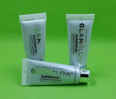 3 Glamglow Supermud Clearing Treatment Mask 7g / .24 oz Mini / Deluxe Sample IP5