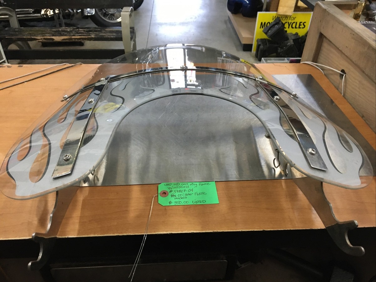 Harley Davidson oem King Flame Windshield #57827-04 | eBay