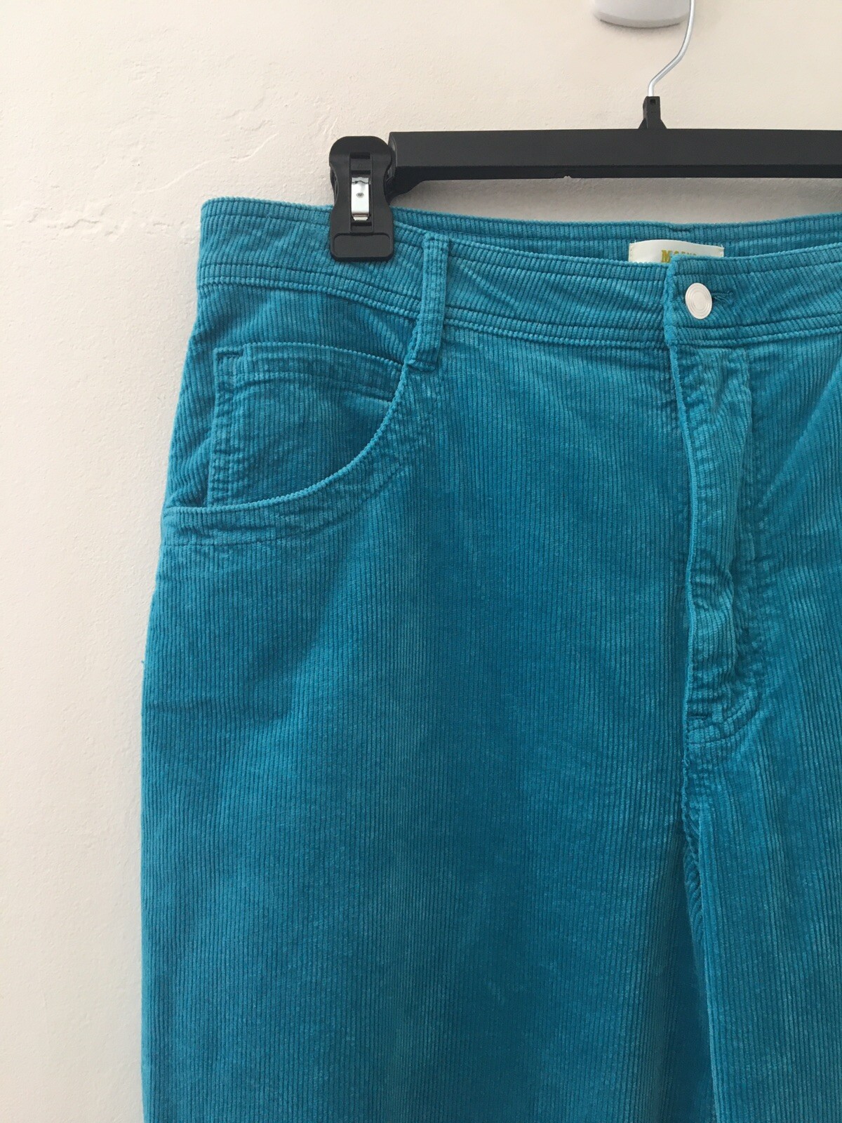Corduroy Mid-Waist Curved-Leg Pants main image 1